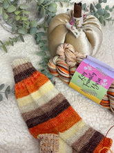Pumpkin spiced latte self striping yarn