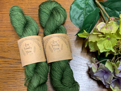 Yak sock forest green