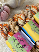 Pumpkin spiced latte self striping yarn