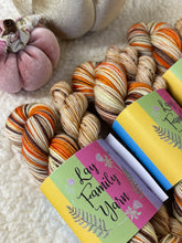 Pumpkin spiced latte self striping yarn