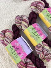 Cinnamon spice self striping yarn